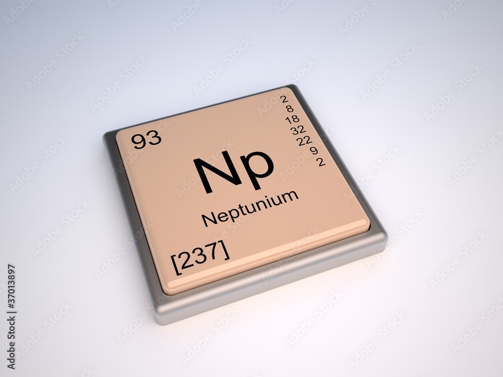 Neptunium chemical element of the periodic table with symbol Np Neptunium chemical element of the periodic table with symbol Np