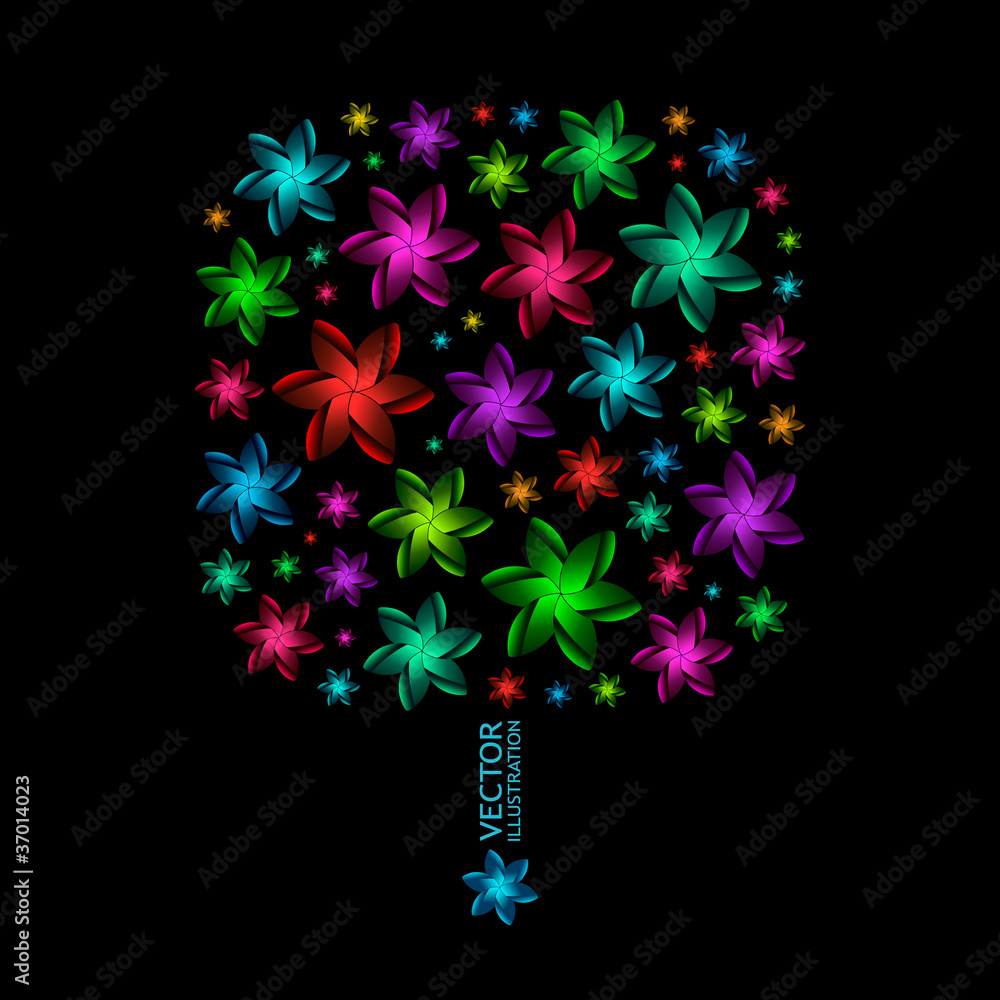 Obraz premium Floral abstract illustration.