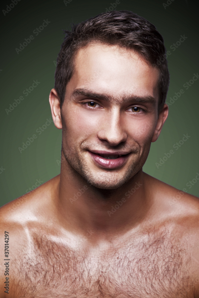 Close-up portrait of sexy caucasian young man Close-up portrait of sexy caucasian young man