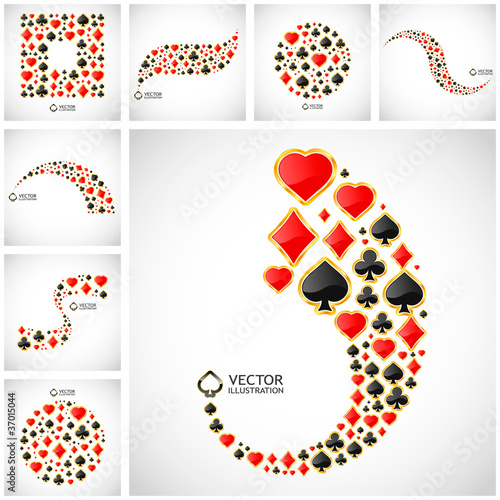 Vector gambling composition. Abstract illustration.