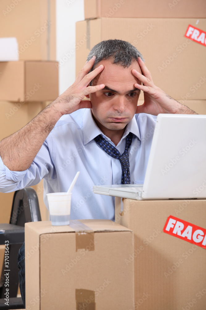 Man facing a logistical nightmare Man facing a logistical nightmare