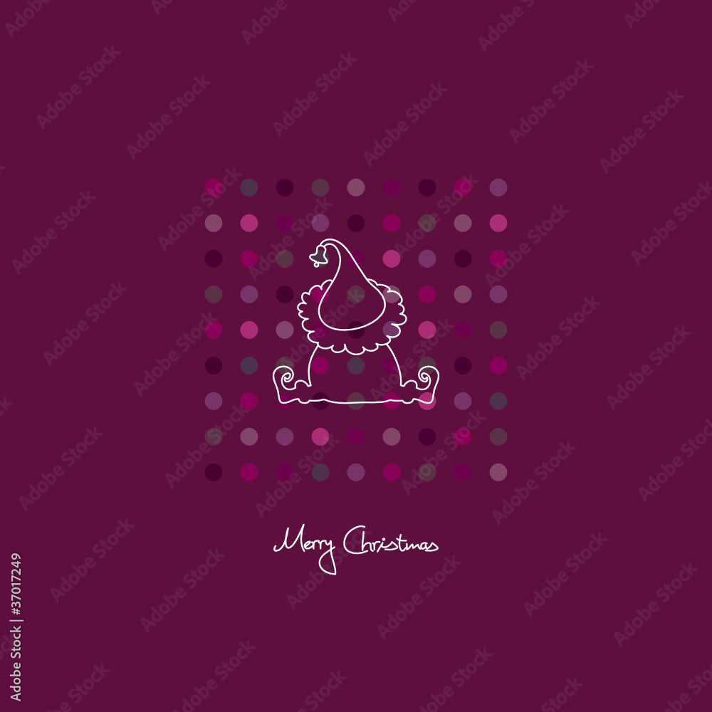 Sitting Christmas Elf Pattern Purple Sitting Christmas Elf Pattern Purple