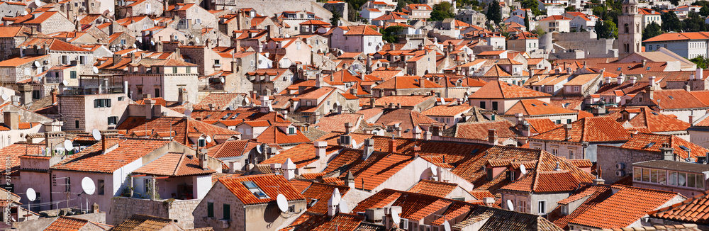 Dubrovnik old town red roofs