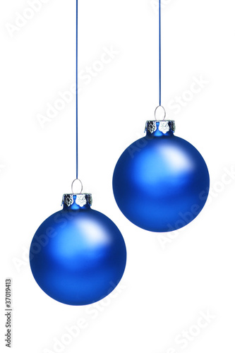 Blaue Weihnachtskugeln