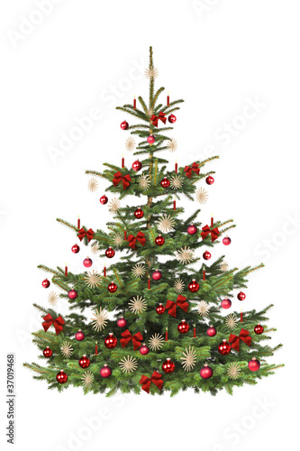Festlich geschmückter Weihnachtsbaum,