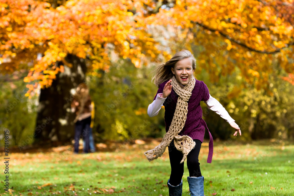girl in the autumn park girl in the autumn park
