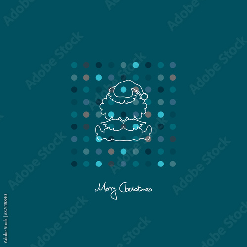 Sitting Angel Santa´s Hat Pattern Turquoise