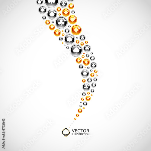 Vector gambling composition. Abstract illustration.