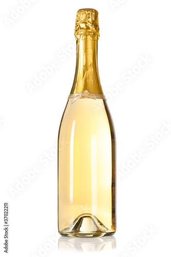 Champagne bottle with decoration bow