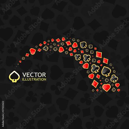 Vector gambling composition. Abstract background.