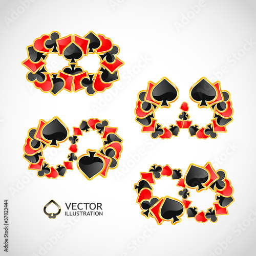Vector gambling composition. Abstract illustration.