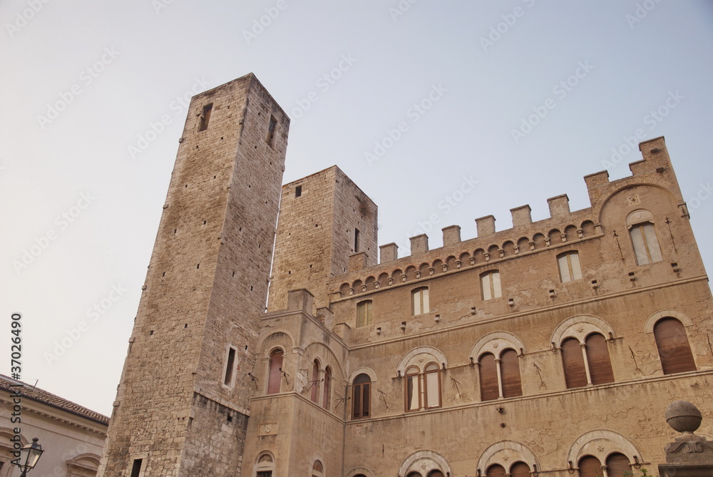 historical palace in Ascoli Piceno, Italy