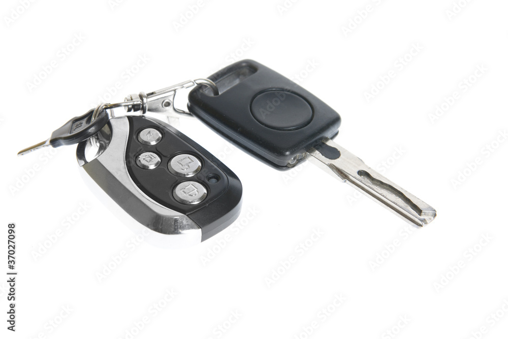 Car keys isolated on white background Car keys isolated on white background