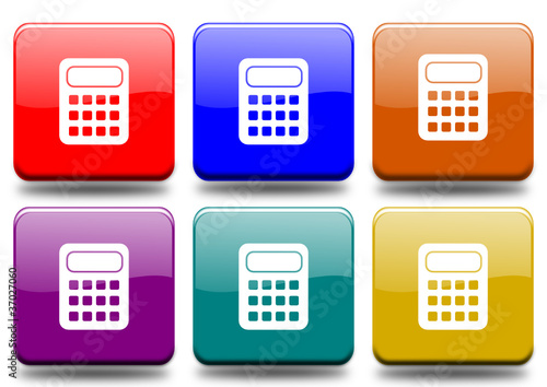 Calculator "6 buttons of different colors"