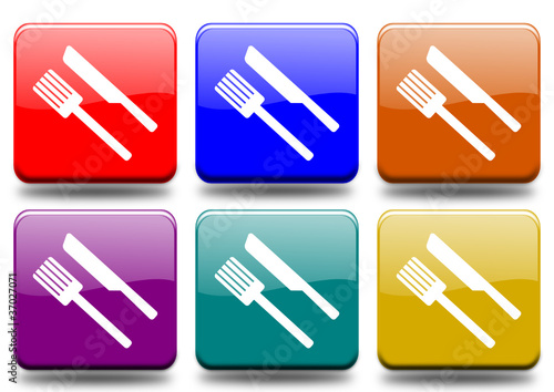 Restaurant "6 buttons of different colors"