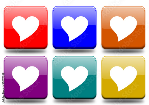 Card symbol "6 buttons of different colors"