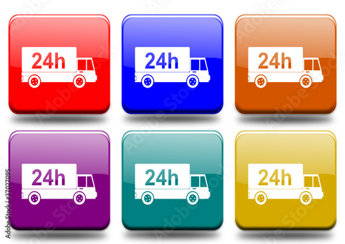 Delivery 24H "6 buttons of different colors