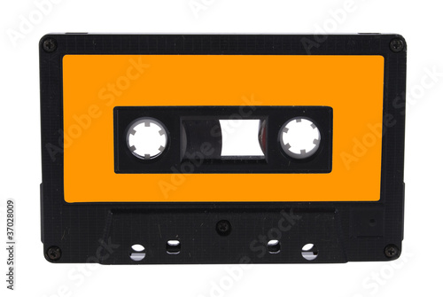 Audio cassette isolated with clipping path