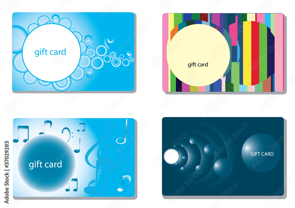 Fototapeta premium Set of modern gift card templates