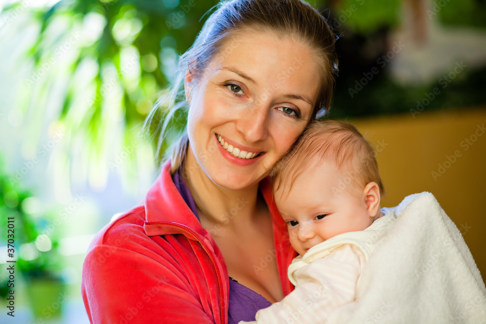 Mother holding beautiful baby girl Mother holding beautiful baby girl