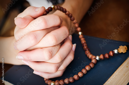 female hands praying