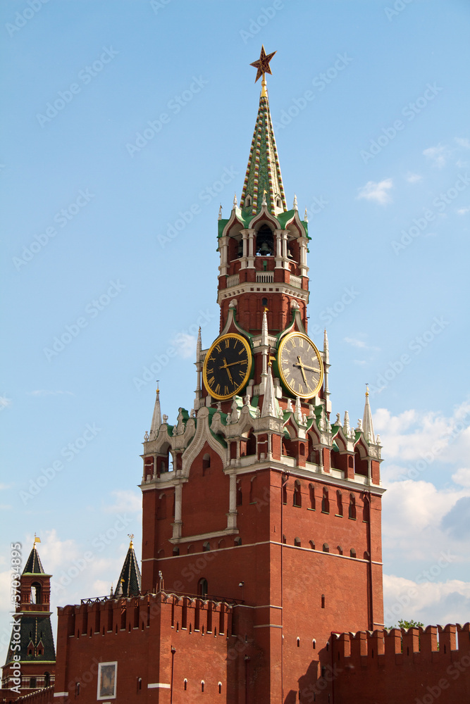 The Saviour (Spasskaya) Tower of Moscow Kremlin, Russia.