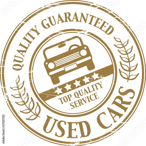Used car stamp, vector illustration