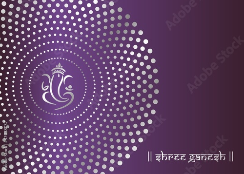 Ganesh, traditional Hindu wedding card design, India