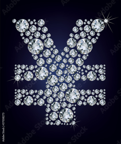 Yen symbol in diamonds