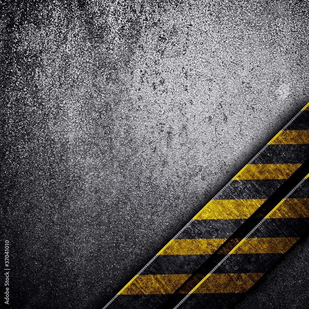 Fototapeta premium metal template with warning stripe