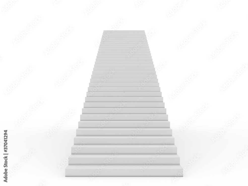 White Ladder on white background №2 White Ladder on white background №2
