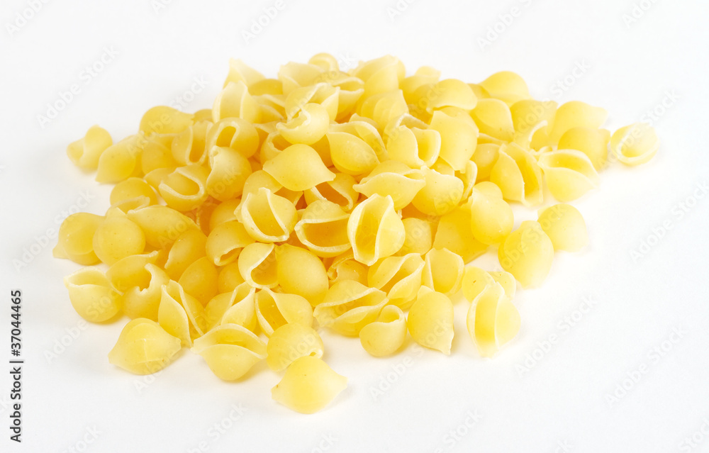 dried italian pasta on white background dried italian pasta on white background