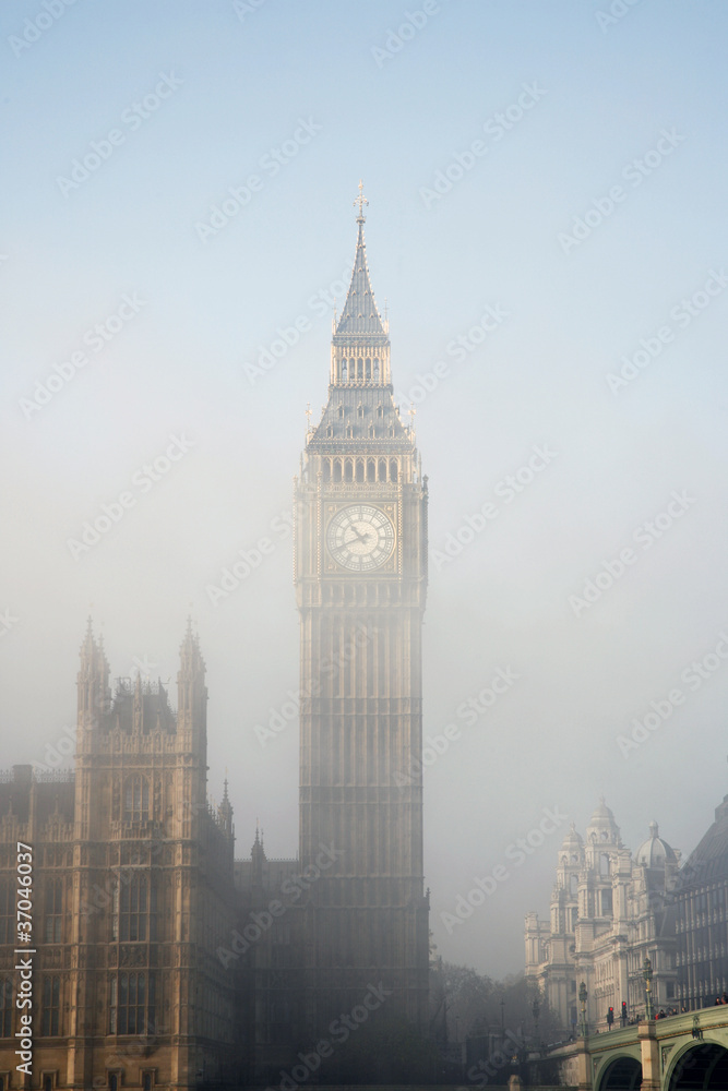 Obraz premium Big Ben in Fog