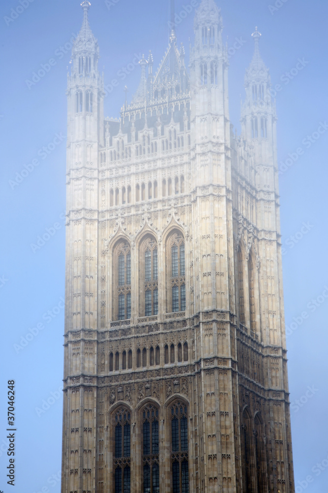Victoria Tower in Fog