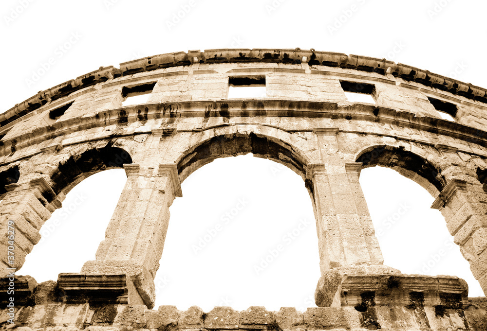 Fototapeta premium details of colosseum - great italian landmarks series