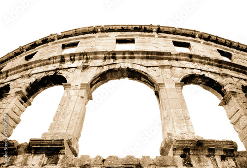 Fotografie details of colosseum - great italian landmarks series