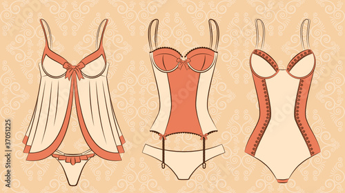 Vintage underlinen . Vector