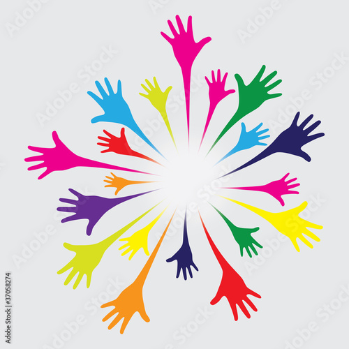 hands happy teamwork