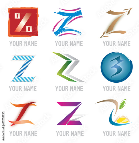 Ensemble d'Icones Lettre Z pour Design Logos