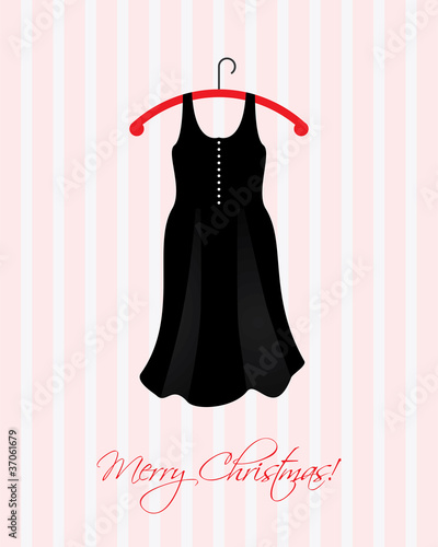 Christmas card with a special black dress