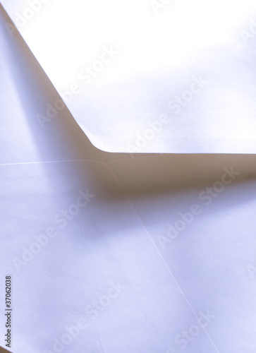 A part of white envelope isolated