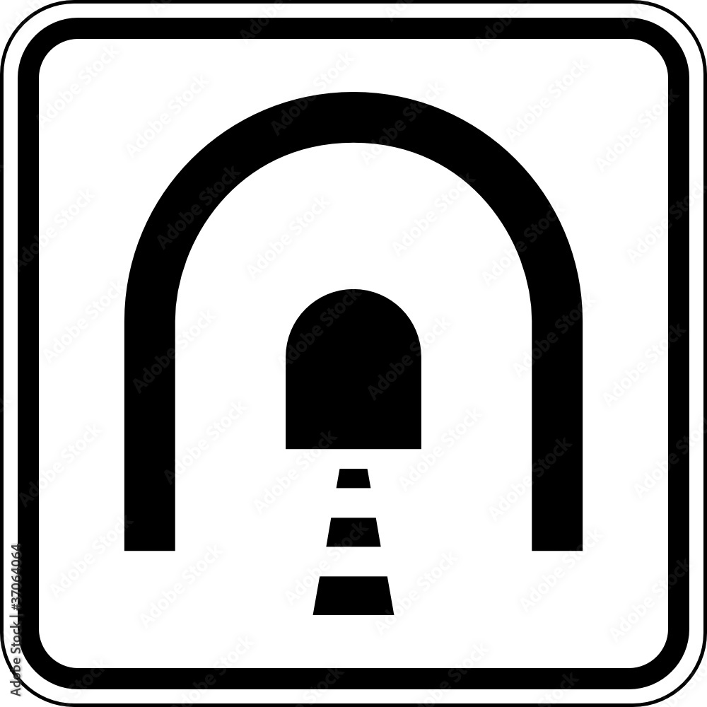 Tunnel Unterführung Straße Schild Zeichen Symbol Tunnel Unterführung Straße Schild Zeichen Symbol
