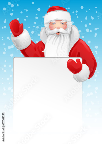 Santa Claus greeting. Vector illustration © Oleksandr Kotenko
