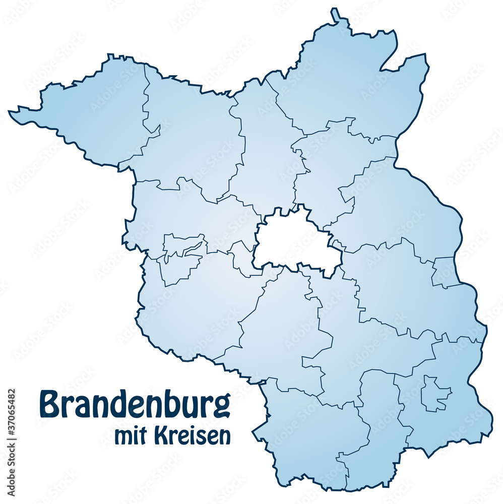 Bundesland Brandenburg mit Landkreisen