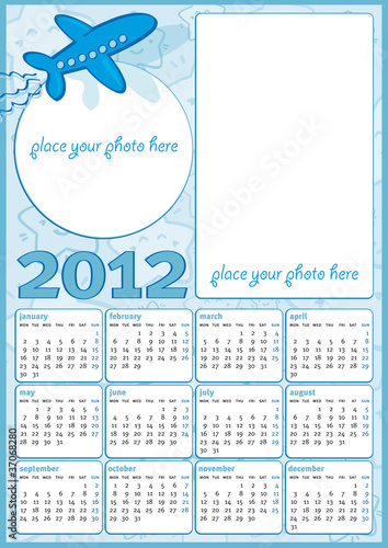 Calendario 2012 da bambino in inglese