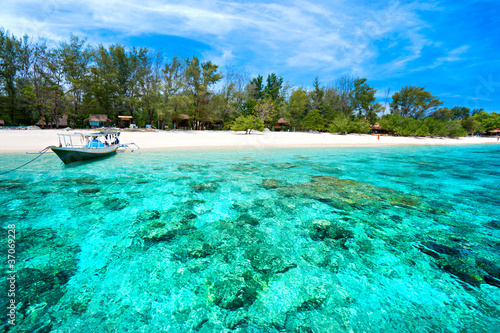 Beautiful sea at Gili Meno, Indonesia. photo