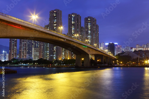 bridge over the sea in Hong Kong © leungchopan