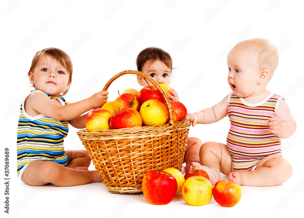 Fototapeta premium Three babies