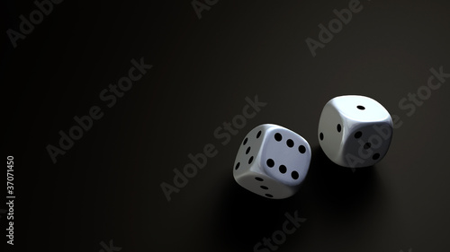 dice at black background wide