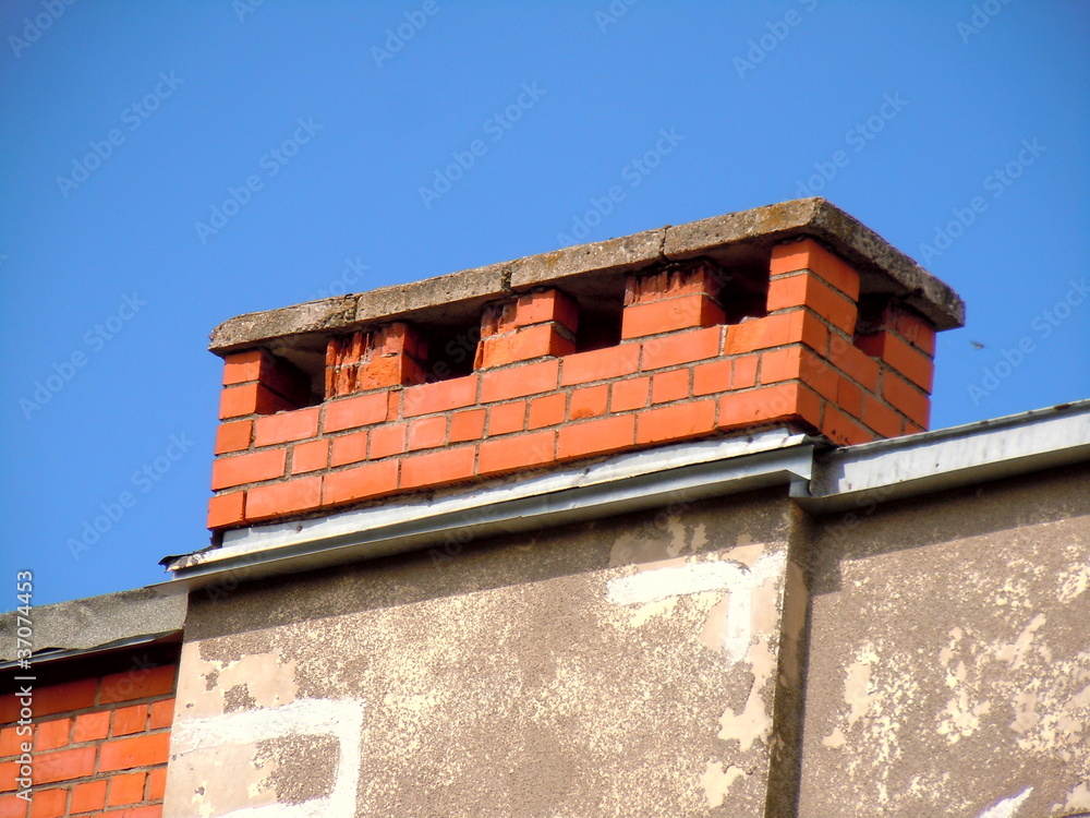 Red brick chimney